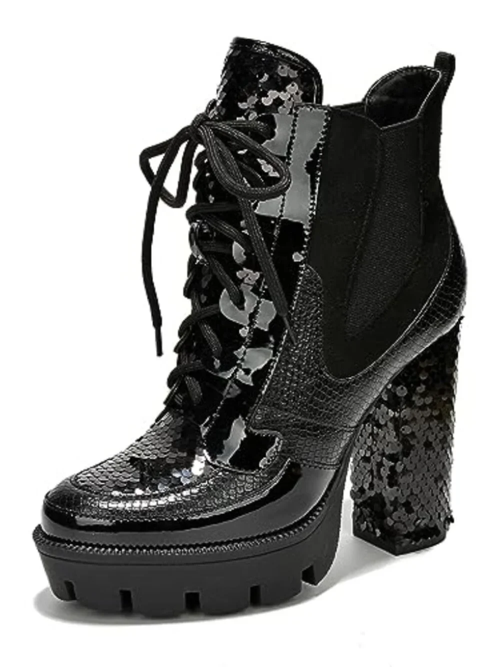 Chelsea Ankle Boots - Chunky Block Heels - Easy Slip On